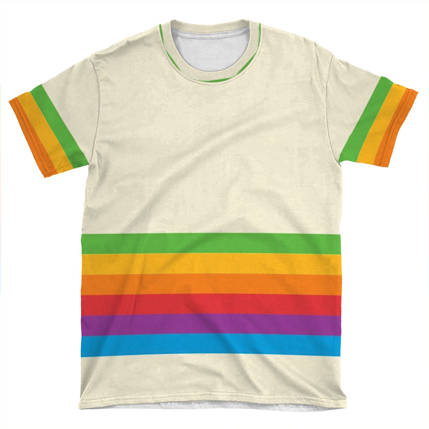 Retro Apple Rainbow AOP T-shirt Tee
