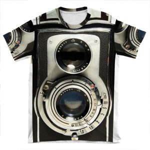 Retro Camera AOP T-shirt Tee