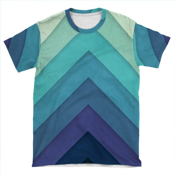 Retro Chevrons 001 AOP T-shirt Tee