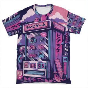 Retro Gaming Machine AOP T-shirt Tee