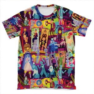 Retro Mansion Collage AOP T-shirt Tee