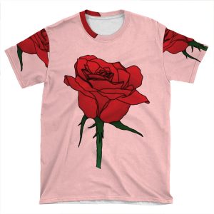 Retro Rose AOP T-shirt Tee