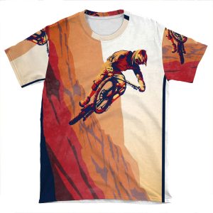 Retro Style Mountain Bike Poster: Good To The Last Drop AOP T-shirt Tee