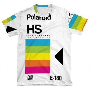 Retro Vhs Tape Vaporwave Aesthetic Rainbow AOP T-shirt Tee