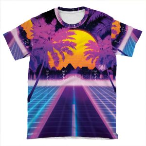 Retrowave AOP T-shirt Tee