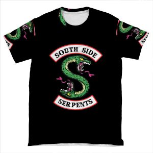 Riverdale Merch South Side Serpents AOP T-shirt Tee