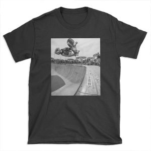 RJ Barbaro Black & White Skateboarding T-shirt Tee