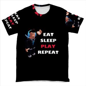 Roblox - Eat Sleep Play Repeat AOP T-shirt Tee
