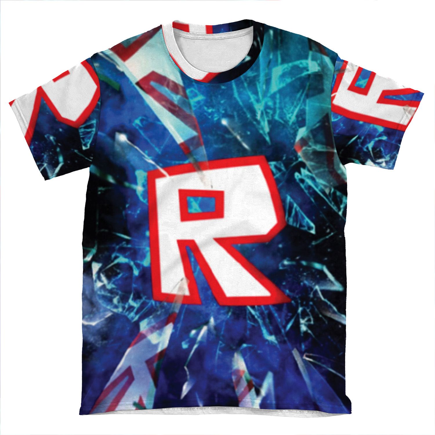 Roblox Logo Blue AOP T-shirt Tee