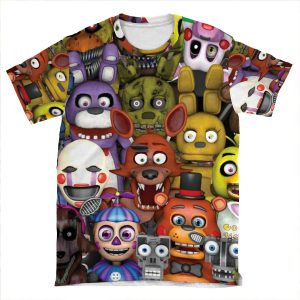 Roboticons Fnaf Robot Convention AOP T-shirt Tee