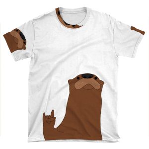 Rock And Roll Otter AOP T-shirt Tee