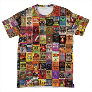 Rock Band Posters AOP T-shirt Tee