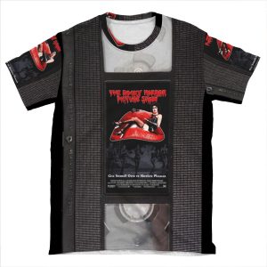 Rocky Horror Picture Show Vhs AOP T-shirt Tee