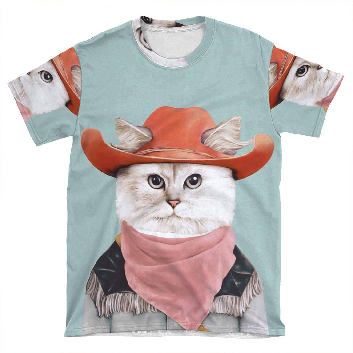 Rodeo Cat AOP T-shirt Tee