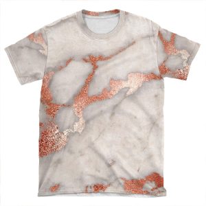 Rose Gold Marble Cover AOP T-shirt Tee