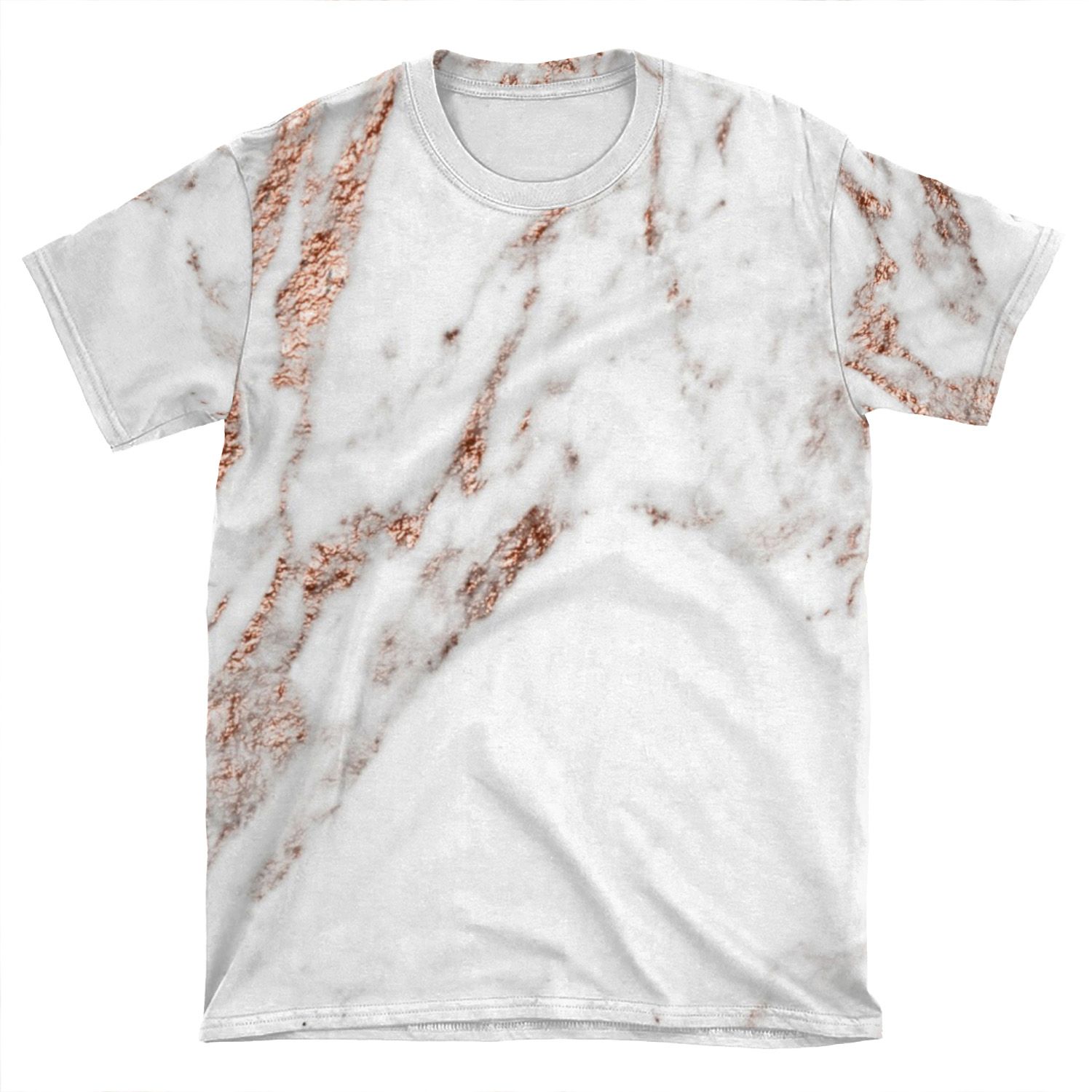 Rose Gold Vein Marble AOP T-shirt Tee