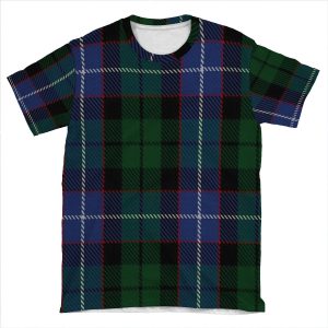 Russell Or Mitchell Or Hunter Or Galbraith Clan/Family Tartan AOP T-shirt Tee