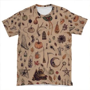 Rustic Brown Cozy Crone AOP T-shirt Tee