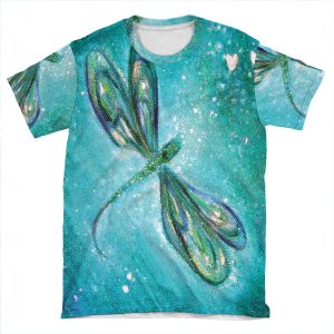 Sacred Dragonfly By Annie B. AOP T-shirt Tee