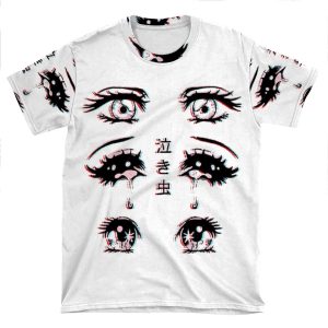 Sad Anime Eyes AOP T-shirt Tee