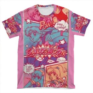 Sailor Moon Comic Strip AOP T-shirt Tee