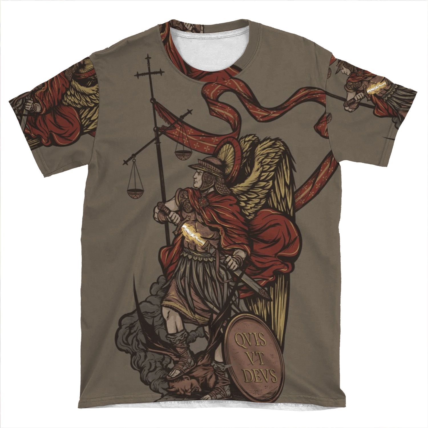 Saint Michael The Archangel AOP T-shirt Tee