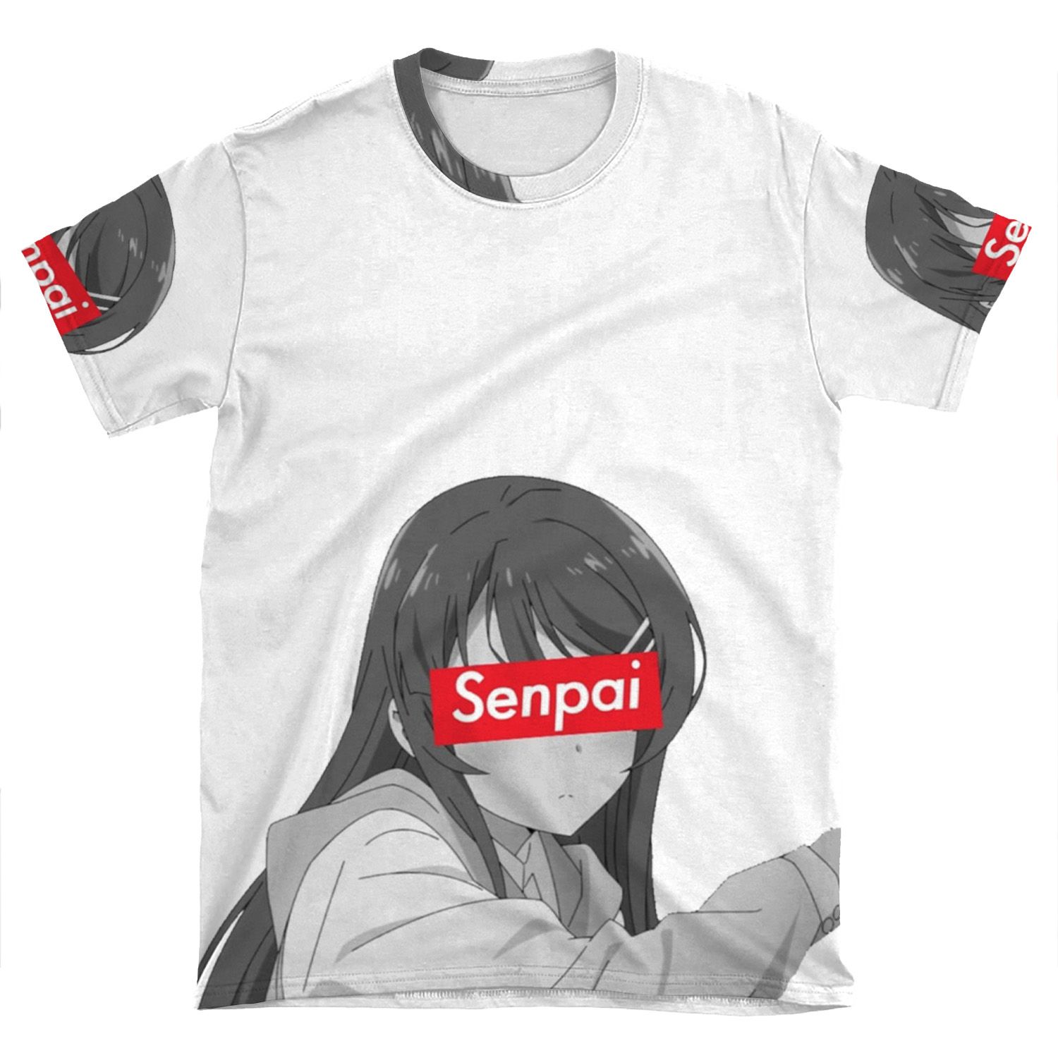 Sakurajima Mai - Seishun Buta Yarou Wa Bunny Girl Senpai AOP T-shirt Tee