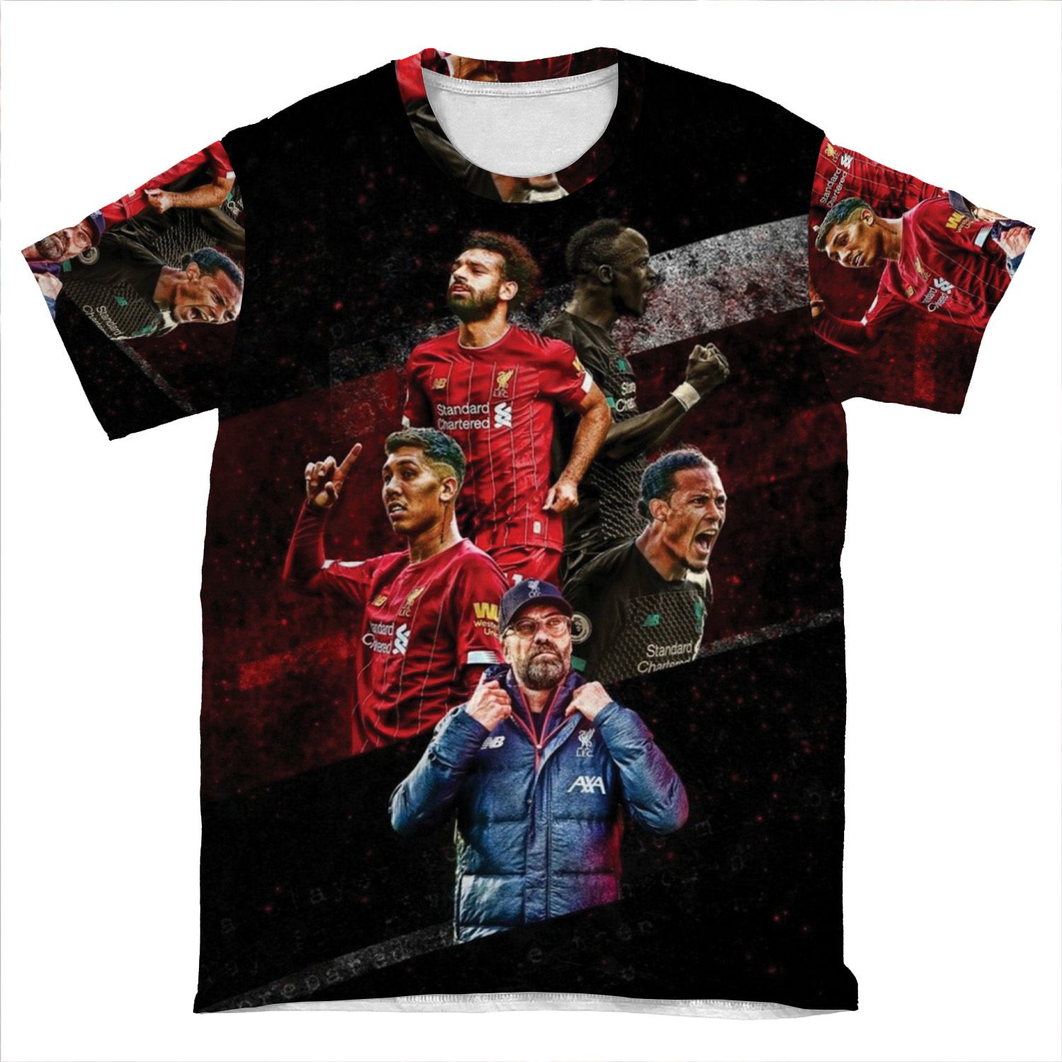 Salah Mane Firmino Mane Klopp AOP T-shirt Tee