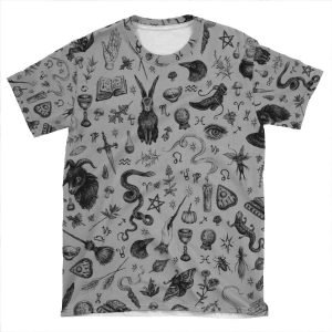 Salem Witch AOP T-shirt Tee