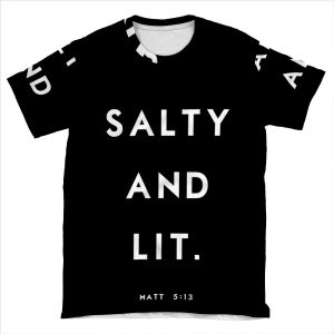 Salty And Lit AOP T-shirt Tee