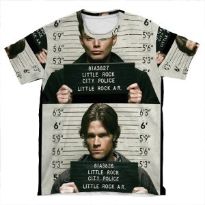 Sam And Dean Mugshots AOP T-shirt Tee