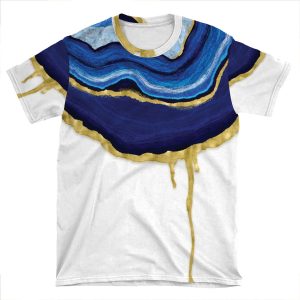 Sapphire Dripping Agate AOP T-shirt Tee