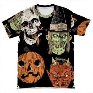 Say You Love Satan 80S Horror Podcast Logo 2 AOP T-shirt Tee