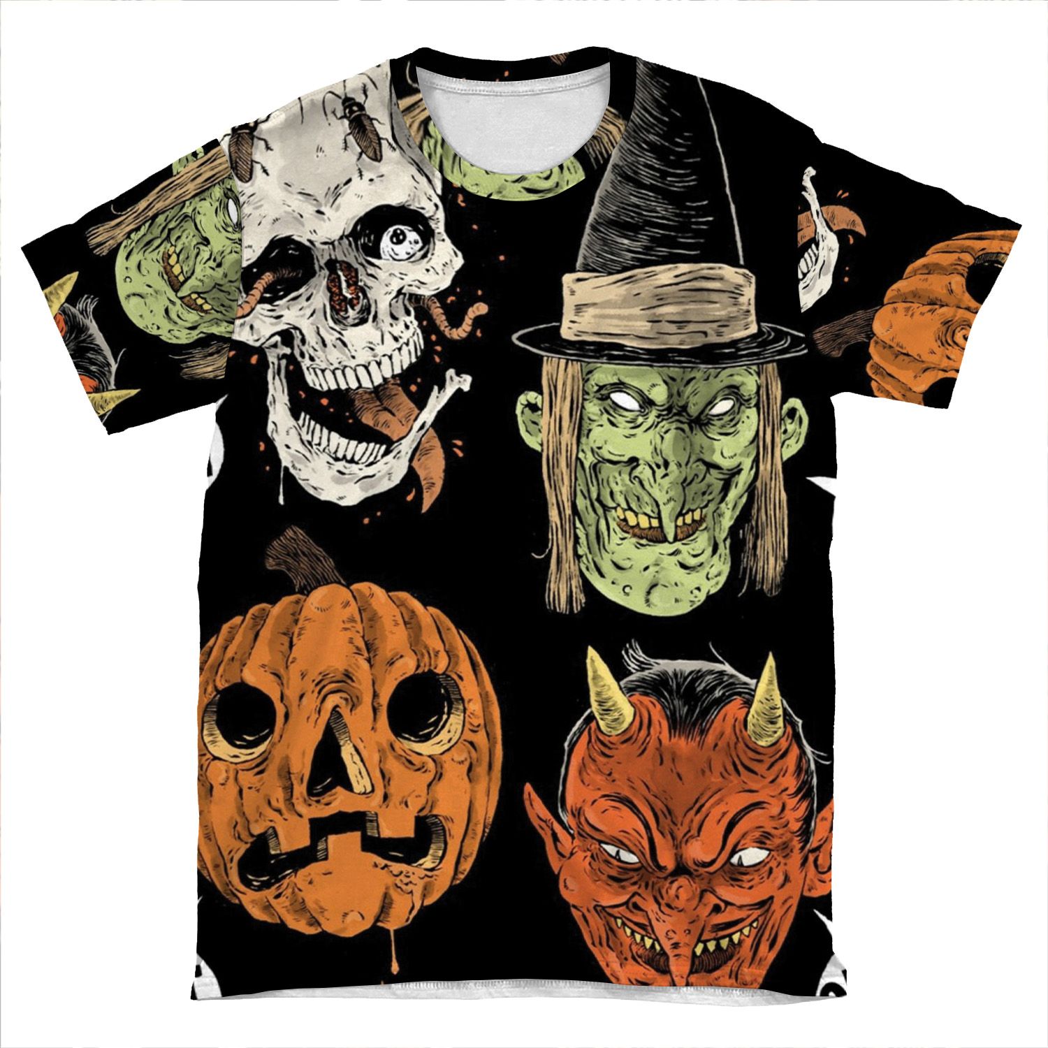 Say You Love Satan 80S Horror Podcast Logo 2 AOP T-shirt Tee