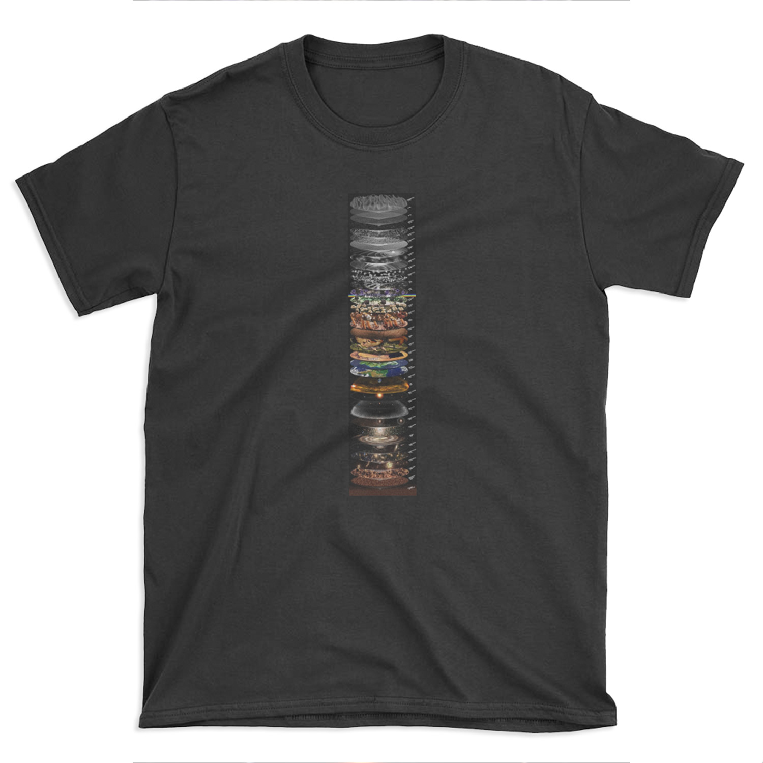 SCALES OF THE UNIVERSE (english labels vertical layout) T-shirt Tee