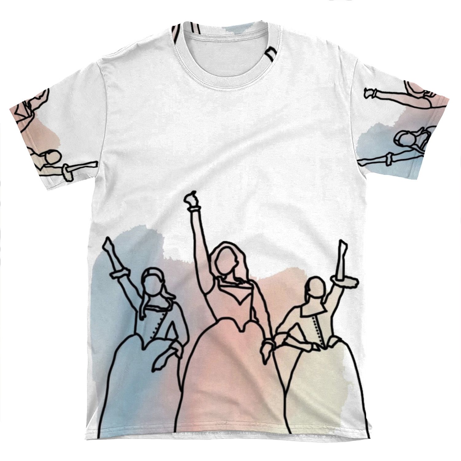 Schuyler Sisters Design AOP T-shirt Tee
