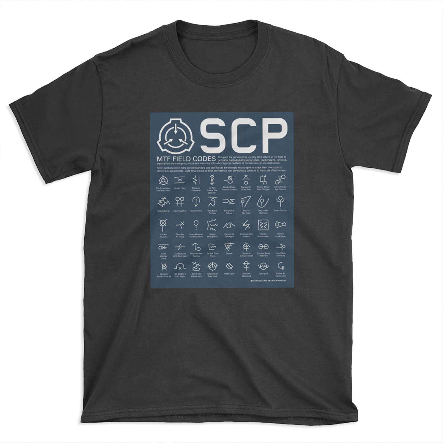 SCP MTF Field Codes by ToadKing07 T-shirt Tee