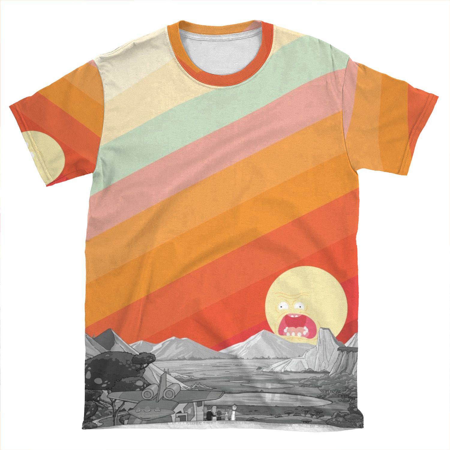 Screaming Sun (Rick & Morty) AOP T-shirt Tee