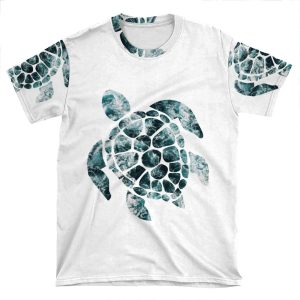 Sea Turtle - Turquoise Ocean Waves AOP T-shirt Tee