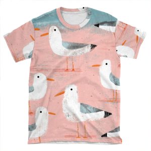 Seagulls On The Shore AOP T-shirt Tee