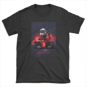 Sebastian Vettel Formula 1 poster T-shirt Tee