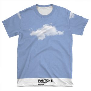 Serenity Blue Pantone Cloud AOP T-shirt Tee