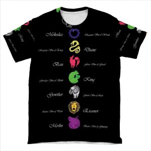 Seven Deadly Sins AOP T-shirt Tee