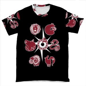 Seven Deadly Tattoos AOP T-shirt Tee