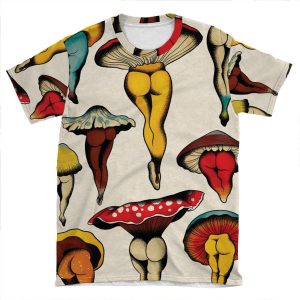 Sexy Mushrooms Tattoo Flash AOP T-shirt Tee