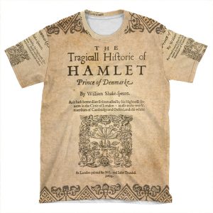 Shakespeare, Hamlet 1603 AOP T-shirt Tee