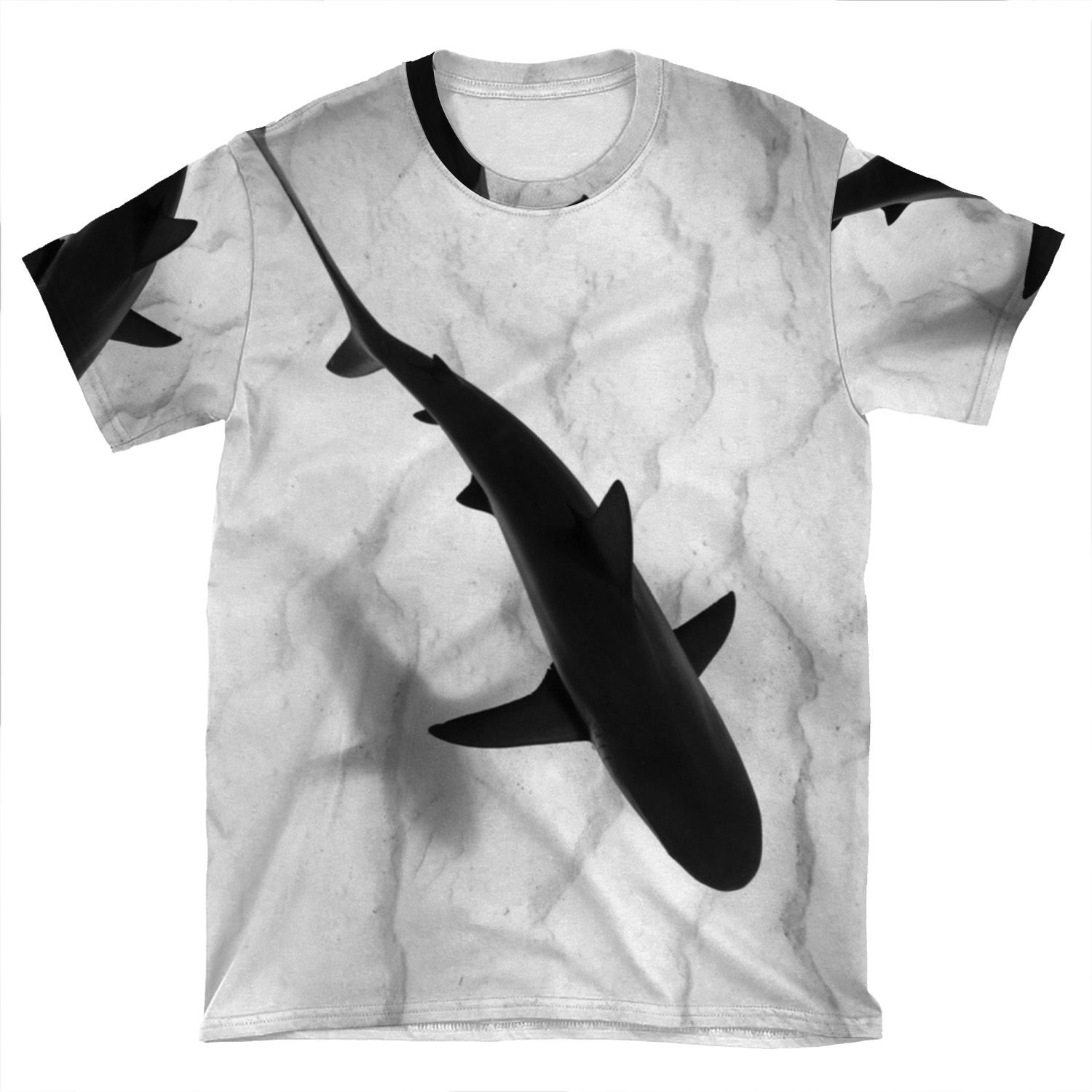 Shark In Silhouette AOP T-shirt Tee
