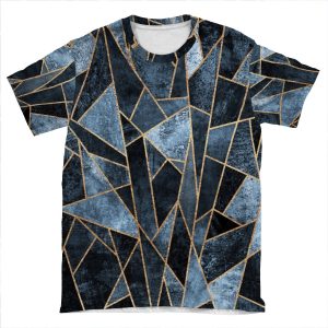 Shattered Soft Dark Blue AOP T-shirt Tee