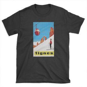 She Skis Alone Vintage ski sport poster T-shirt Tee