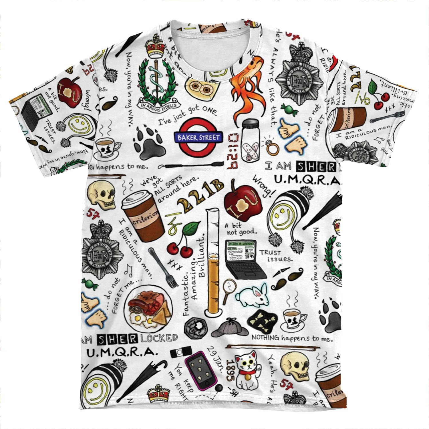 Sherlock Collage (Color) AOP T-shirt Tee